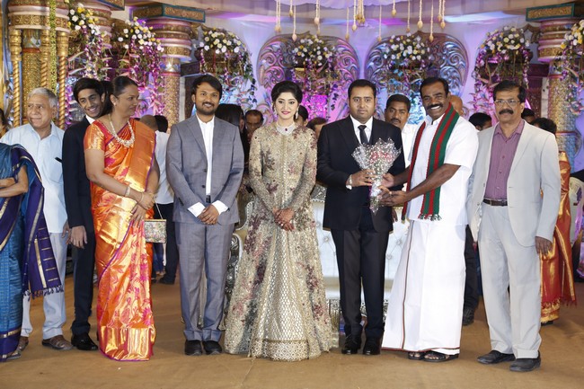 Producer Abinesh Elangovan - Nandhini Reception Stills